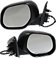 2011 Mitsubishi Outlander - Driver and Passenger Side Mirror, Power Adjust, Non-Heated, Paintable, Manual Folding, No Signal Light, No Blind Spot Feature, No Memory, No Puddle Light, No Auto-Dimming