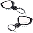 Driver and Passenger Side Mirror, Power Adjust, Non-Heated, Manual Folding, Paintable, In-housing Signal Light, With Memory, No Puddle Light, No Auto-Dim, With Blind Spot Detection in Glass