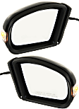 Driver and Passenger Side Mirrors, Power Adjust, Manual Folding, Heated, Paintable, In-housing Signal Light, With memory, With Puddle Light, No Auto-Dimming, No Blind Spot Feature