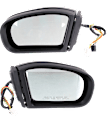 Driver and Passenger Side Mirrors, Power Adjust, Manual Folding, Heated, Paintable, In-housing Signal Light, With memory, No Puddle Light, No Auto-Dimming, No Blind Spot Feature