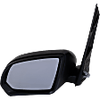 Driver and Passenger Side Mirrors, Manual Adjust, Manual Folding, Non-Heated, Textured Black, No Signal Light, No Memory, No Puddle Light, No Auto-Dimming