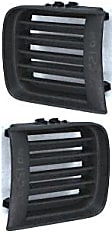 Front, Driver and Passenger Side Bumper Grilles, Black
