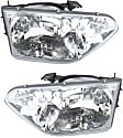 Driver and Passenger Side Halogen Headlight, With bulb(s), OE Replacement