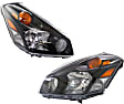 Driver and Passenger Side Headlights, with Bulbs, Halogen, Mini Passenger Van