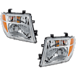 Driver and Passenger Side Halogen Headlight, With bulb(s), OE Replacement