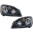 Driver and Passenger Side Headlights, with Bulbs, Halogen, Sedan