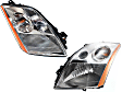 Driver and Passenger Side Halogen Headlight, With bulb(s), OE Replacement, Sedan