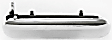 1997 Nissan Pickup Base - Front, Driver and Passenger Side Chrome Exterior Door Handle, Without Key Hole