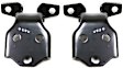 Front Driver and Passenger Side, Upper Door Hinges, Black