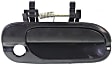 Front and Rear, Driver and Passenger Side Exterior Door Handles, Smooth Black, Front Driver and Passenger Side - With Key Hole; Rear Driver and Passenger Side - Without Key Hole