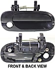 Front and Rear, Driver and Passenger Side Exterior Door Handles, Smooth Black, Front Driver and Passenger Side - With Key Hole; Rear Driver and Passenger Side - Without Key Hole