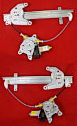 Rear, Driver and Passenger Side Power Window Regulator, With Motor