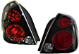 Driver and Passenger Side Halogen Tail Light, With bulb(s), OE Replacement
