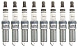 SET-NG90495-8 Spark Plug, 6.2L, 8Cyl, Set of 8, Ruthenium HX Series