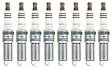 SET-NG95605-8 Spark Plug, Set of 8, Ruthenium HX Series