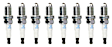 SET-NGPFR6G11-8 Spark Plug, 4.2L, 8Cyl, Set of 8, Laser platinum Series