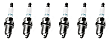 2021 Toyota Highlander - Spark Plug, Set of 6, 6 Cyl 3.5L, Iridium Long Life Series