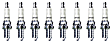 SET-NP4501-8 Spark Plug, Set of 8, Platinum TT Series