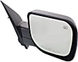Driver and Passenger Side Mirror, Power Adjust, Heated, Manual Folding, Textured Black, No Signal Light, With Memory, No Puddle Light, No Auto-Dim, No Blind Spot Feature