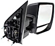 Driver and Passenger Side Towing Mirror, Power Adjust, Heated, Manual Folding, Chrome, No Signal Light, No Memory, No Puddle Light, No Auto-Dimming, With Blind Spot Glass