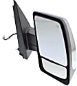 Driver and Passenger Side Mirror, Power Adjust, Heated, Manual Folding, Chrome, No Signal Light, No Memory, No Puddle Light, No Auto-Dim, With Blind Spot Glass