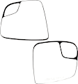 Driver and Passenger Side Mirror Glass, Heated, With Blind Spot Glass, Non-Towing, Backing Plate, Includes (2) Mirror Glasses