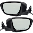 2016 Nissan Rogue - Driver and Passenger Side Mirrors, Power, Manual Folding, Non-Heated, Paintable, In-housing Signal Light, No Memory, No Puddle Light, No Auto-Dimming, No Blind Spot Feature