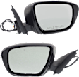 Driver and Passenger Side Mirror, Power Adjust, Manual Folding, Non-Heated, Paintable, In-housing Signal Light, No Camera, No Memory, No Puddle Light, No Blind Spot Feature