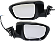 2016 Nissan Rogue S - Driver and Passenger Side Mirror, Japan Built Vehicle, For Models Without Side View Camera, Power Adjust, Non-Heated, Paintable, Manual Folding, In-housing Signal Light, No Blind Spot Feature, Without Memory Recall, No Puddle Light, N