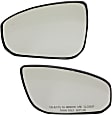 Driver and Passenger Side Mirror Glass, Non-Heated, No Blind Spot Feature