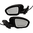 Driver and Passenger Side Mirrors, Power Adjust, Manual Folding, Heated, Paintable, In-housing Signal Light, No Memory, Puddle Light, Auto-Dimming, and Blind Spot Feature, For Models Without SVC