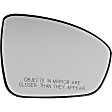Driver and Passenger Side Mirror Glasses, Non-Heated, No Blind Spot Feature, No Turn Signal Light, For Models Without Premium Package