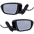 Driver and Passenger Side Mirror, Power Adjust, Heated, Manual Folding, Paintable, In-housing Signal Light, With Memory, No Puddle Light, No Auto-Dim, No Blind Spot Feature