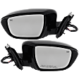 Driver and Passenger Side Mirrors, Power Adjust, Manual Folding, Heated, Paintable, In-housing Signal Light, With memory, No Puddle Light, No Auto-Dimming, No Blind Spot Feature
