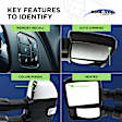 Crew Cab Pickup Driver and Passenger Side Towing Mirror, Upper - Power Adjust, Lower - Manual Adjust, Heated Upper Glass; Non-Heated Lower Glass, Manual Folding, Chrome, In-housing Signal Light