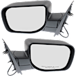 2005 Nissan Titan XE - Driver and Passenger Side Mirror, Power Adjust, Non-Heated, Textured Black, Manual Folding, No Signal Light, No Blind Spot Feature, No Memory, No Puddle Light, No Auto-Dimming