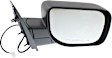 2005 Nissan Titan XE - Driver and Passenger Side Mirror, Power Adjust, Non-Heated, Textured Black, Manual Folding, No Signal Light, No Blind Spot Feature, No Memory, No Puddle Light, No Auto-Dimming
