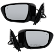 Driver and Passenger Side Mirror, Power Adjust, Heated, Manual Folding, Paintable, In-housing Signal Light, With Memory, No Puddle Light, No Auto-Dim, No Blind Spot Feature