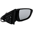 Driver and Passenger Side Mirror, Power Adjust, Heated, Manual Folding, Paintable, In-housing Signal Light, With Memory, No Puddle Light, No Auto-Dim, No Blind Spot Feature