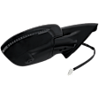Driver and Passenger Side Mirror, Power Adjust, Heated, Manual Folding, Paintable, In-housing Signal Light, With Memory, No Puddle Light, No Auto-Dim, No Blind Spot Feature