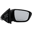 Driver and Passenger Side Mirror, Power Adjust, Heated, Manual Folding, Paintable, In-housing Signal Light, With Memory, No Puddle Light, No Auto-Dim, No Blind Spot Feature