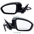 Driver and Passenger Side Mirror, Power Adjust, Non-Heated, Manual Folding, Paintable, In-housing Signal Light, Without Memory Recall, No Puddle Light, No Auto-Dimming, No Blind Spot Feature