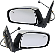 Driver and Passenger Side Mirror, Power Adjust, Heated, Manual Folding, Chrome, No Signal Light, No Memory, No Puddle Light, No Auto-Dim, No Blind Spot Feature