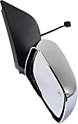 Driver and Passenger Side Mirror, Power Adjust, Heated, Manual Folding, Chrome, No Signal Light, No Memory, No Puddle Light, No Auto-Dim, No Blind Spot Feature