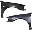 Front, Driver and Passenger Side Fenders, With turn signal light hole