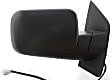 Driver and Passenger Side Mirror, Power Adjust, Heated, Manual Folding, Textured Black, No Signal Light, No Memory, No Puddle Light, No Auto-Dimming, No Blind Spot Feature