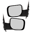 2004-2015 Nissan Titan - Driver and Passenger Side Mirror, Manual Adjust, Non-Heated, Manual Folding, Textured Black, No Signal Light, Without Memory Recall, No Puddle Light, No Auto-Dimming, No Blind Spot Feature