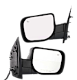 2004-2006 Nissan Titan - Driver and Passenger Side Mirror, Power Adjust, Heated, Manual Folding, Chrome, No Signal Light, With Memory, With Puddle Light, No Auto-Dimming, No Blind Spot Feature