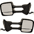 Driver and Passenger Side Towing Mirror, Power Adjust, Heated, Manual Folding, Chrome, No Signal Light, No Memory, No Puddle Light, No Auto-Dim, With Blind Spot Glass