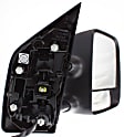 Driver and Passenger Side Towing Mirror, Power Adjust, Heated, Manual Folding, Chrome, No Signal Light, No Memory, No Puddle Light, No Auto-Dim, With Blind Spot Glass